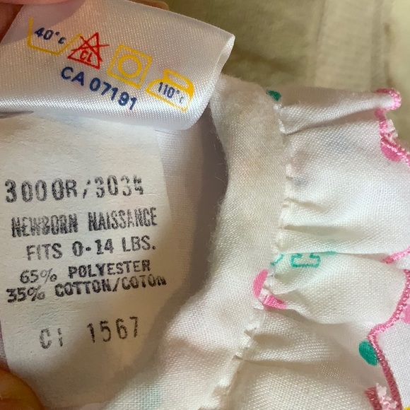 Vintage Baby Polka Dot Dress and Bonnet Set - Picture 6 of 6